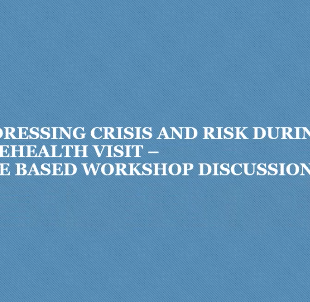 Addressing Crisis and Risk During a Telehealth Visit – Case Based Workshop Discussion